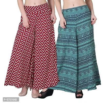 Fablab Women's Loose Fit Crepe Trouser (FLPLCRP2-12_Multicolour_Xl)