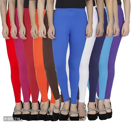 Buy Off White & Blue Leggings for Women by GRACIT Online | Ajio.com