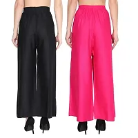 Fablab Women's Casual Rayon Palazzo Pant Combo Pack of-2-thumb1