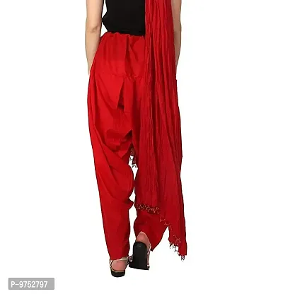 Fablab Readymade Cotton Punjabi Patiala Salwar Pants for Women Bottoms(COTSAL2-34RPu, Red,Purple,FreeSize) Combo Pack of 2.-thumb2