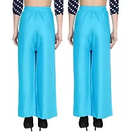 Fablab Women's Casual Rayon Palazzo Pant Combo Pack of-2-thumb1
