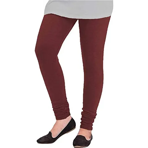 Classy Woolen Solid Leggings For Women