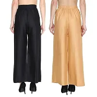 Fablab Women's Casual Rayon Palazzo Pant Combo Pack of-2-thumb1