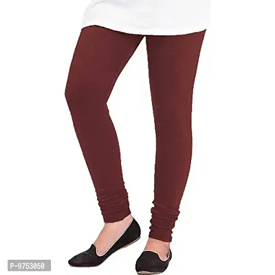 Fablab Women's Wollen Leggings for Winter wear Combo Pack of-1 (Woolen Leggings-1-Lgr,LightGray,Waist Size 28 Inch to 34"")-thumb2