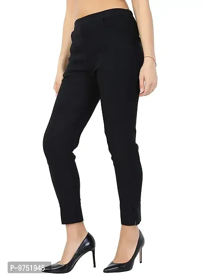 Keya, Women's Pure Cotton Cigarette Pants: Black: XS at Amazon Women's  Clothing store