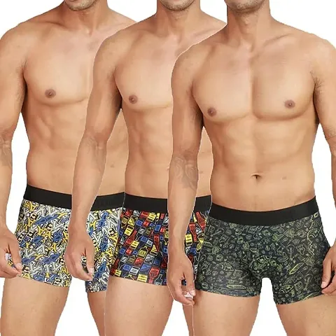 Stylish Blend Trunks For Men Pack of 3