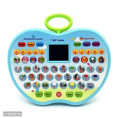 Educational Computer Toy for Kids, Apple Shape Electronic Baby Laptop Toy for Children Multifunctional Musical Learning Laptop Toy for Kids-thumb0