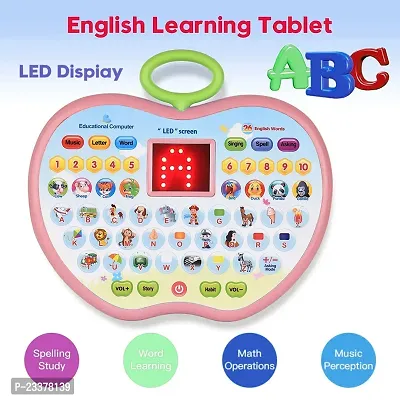 Educational Computer Toy for Kids, Apple Shape Electronic Baby Laptop Toy for Children Multifunctional Musical Learning Laptop Toy for Kids-thumb2