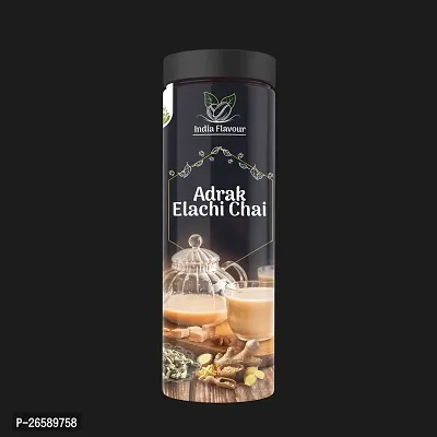 India Flavor Adrak Elaichi Chai , Cardamom, Ginger, Assam CTC , 250gm Pack, 100 Cups-thumb0