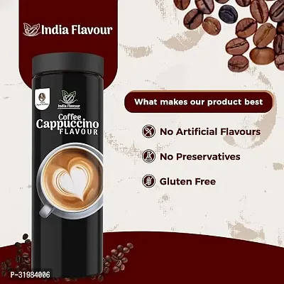 India Flavor Cappuccino Coffee , Creamy, Smooth Instant Coffee, Make 100 Cups, Coffee Combo Pack (100 Gram Each, Pack of 2)-thumb3