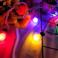 DECOVAA Double Glass Ball Decorative String Lights with 14 Led for Home Decoration Crystal Ball Waterproof Multicolor Fairy Lights for Diwali, Garden, Christmas, Navratri Lights (5 Meter)-thumb2