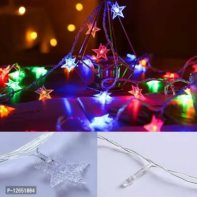 EYUVAA LABEL RGB Star String Lights with 42 Star LED 20 Meter Plug-in Fairy String Light for Diwali Home Decoration Indoor, Outdoor, Wedding, Christmas Decor Rice Light-thumb4