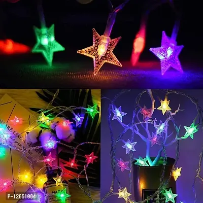 EYUVAA LABEL RGB Star String Lights with 42 Star LED 20 Meter Plug-in Fairy String Light for Diwali Home Decoration Indoor, Outdoor, Wedding, Christmas Decor Rice Light-thumb3