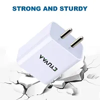 EYUVAA LABEL Dual Port 12W Power Charger Adapter with 1M Type C Fast Charging Cable Wall Charger and Data Transfer USB Cable Compatible with Android Smartphone and Other Compatible Device (White)-thumb2