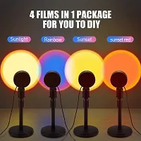 EYUVAA LABEL Sunset Lamp with Remote Rainbow Colour Changing Projection Night Light USB Charging Sunlight lamp for Photography, Party, Bedroom-thumb2