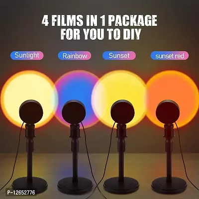 EYUVAA LABEL Sunset Lamp with Remote Rainbow Colour Changing Projection Night Light USB Charging Sunlight lamp for Photography, Party, Bedroom-thumb3