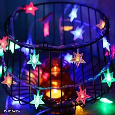 DECOVAA 20 Meter Star String Light with 42 Led Light for Home Decoration Multicolor Fairy Lights for Diwali, Christmas, Navratri, Wedding, Festival Steady Lights-thumb0