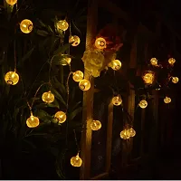 EYUVAA Lable 16 LED Premium Metal Ball String Light for Home Decoration, Golden Globe Fairy Lights for Diwali Decoration Bedroom Decoration Birthday Celeberation Wedding Decoration (15 feet)-thumb3