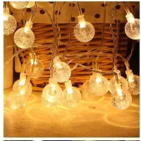 DECOVAA Decorative Crystal Ball String Lights with 14 Led Bulb  4 Meter Long Light for Diwali Christmas New Year Home Decoration Fairy Lights (Warm White)-thumb4