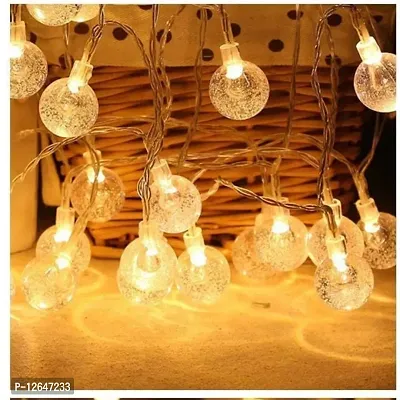 DECOVAA Decorative Crystal Ball String Lights with 14 Led Bulb  4 Meter Long Light for Diwali Christmas New Year Home Decoration Fairy Lights (Warm White)-thumb5