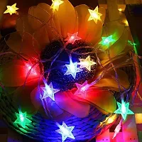 EYUVAA LABEL RGB Star String Lights with 42 Star LED 20 Meter Plug-in Fairy String Light for Diwali Home Decoration Indoor, Outdoor, Wedding, Christmas Decor Rice Light-thumb1