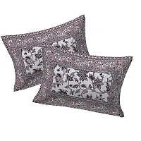Comfortable Cotton Floral King Size Bedsheet With Two Pillow Covers-thumb2