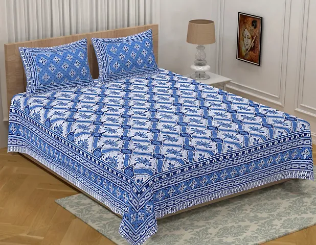 King Size Cotton Printed Bedsheets