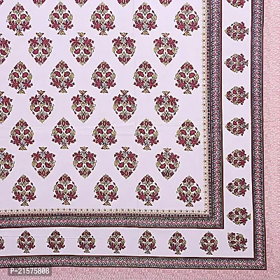 Beautiful Pink Cotton King Bedsheet With 2 Pillow Covers-thumb4
