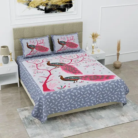 Printed Cotton Double Bedsheets (94*83 Inch) Vol 2