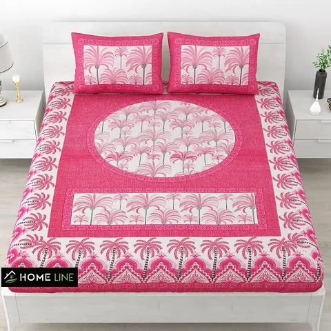 New Arrival Comfortable Cotton Printed Double Bedsheet