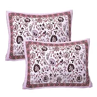 Beautiful Pink Cotton King Bedsheet With 2 Pillow Covers-thumb1