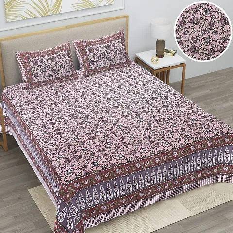 Printed King Size Bedsheets (100*108 Inch)