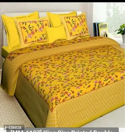 Cotton Printed Bedsheet With 2 Pillow Covers-thumb0