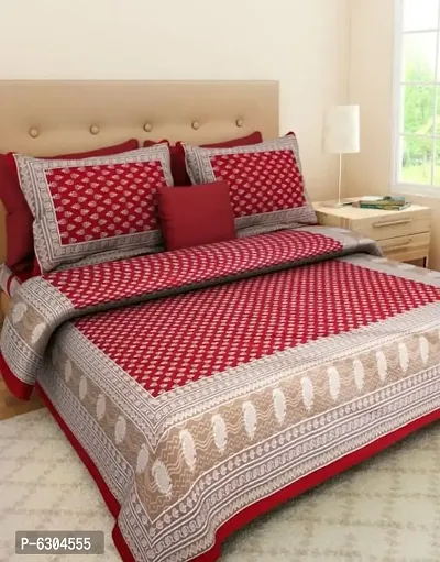 Cotton Printed Bedsheet With 2 Pillow Covers-thumb0