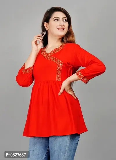 Trendy Rayon Solid Top For Women-thumb0