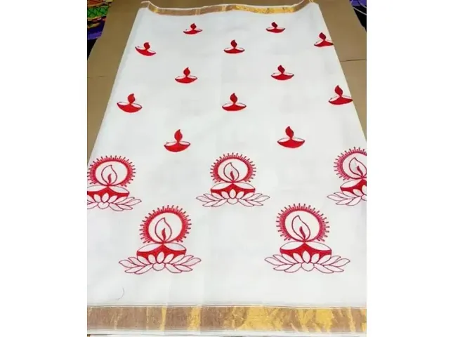 New In Cotton Saree with Blouse piece 