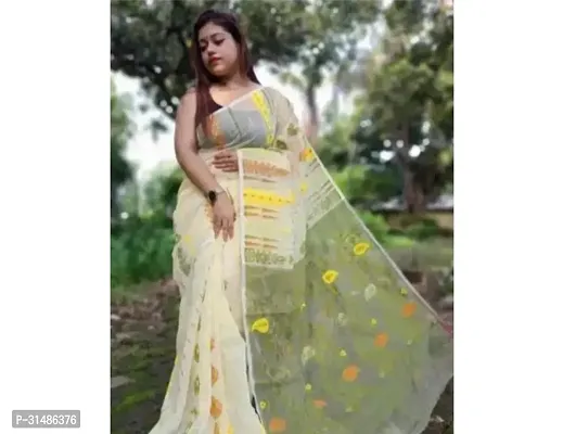 Stylish Multicoloured Cotton Printed Saree With Blouse Piece For Women