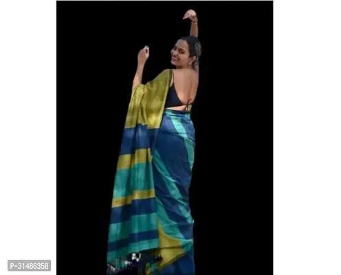 Stylish Multicoloured Cotton Printed Saree With Blouse Piece For Women-thumb2