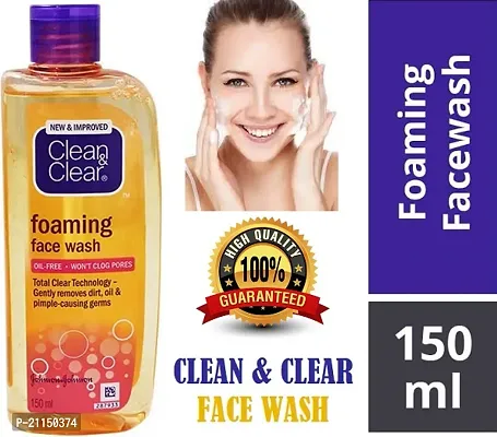 Clean  Clear Foaming Face Wash 150 ml-thumb0