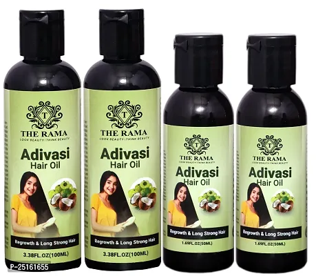 The Rama Adivasi Hair Oil 100 ml (Pack Of-2) With The Rama  Adivasi  Hair Oil 50 ml (Pack Of-2)