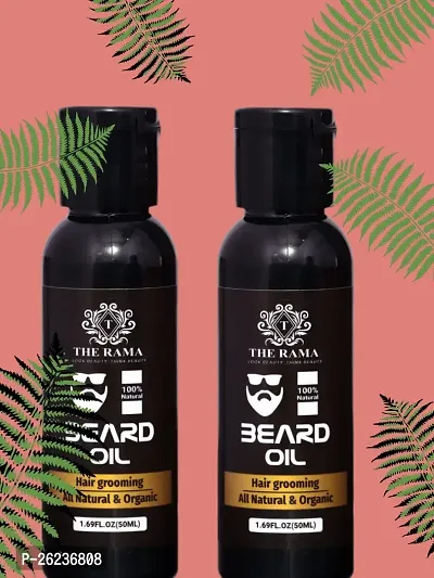 Beard Hair Oil The Rama Organic Beard Hair Oil For mane's 50 ml (Combo of-2)