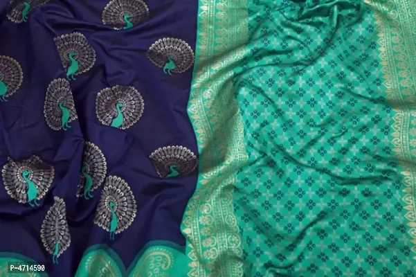 Latest Attractive Chanderi Silk Saree with Blouse piece