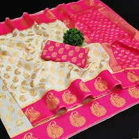 Latest Beautiful Art Silk Saree with Blouse piece-thumb2