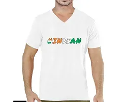 klip2deal KLIP 2 Deal Unisex Polyester Round Neck Half Sleeves Patriotic Indian Digital Printed Casual T-Shirt for Independence Day  Republic Day (Medium) White-thumb2