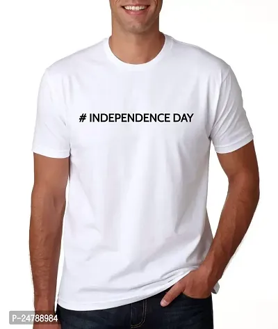 KLIP 2 DEAL Round Neck Half Sleeve Independence Day/Republic Day/Gandhi Jayanti Customized Printed Tshirt - White (XL) | Hashtag | Regular Fit Casual T-Shirt Suitable for Men  Women-thumb0