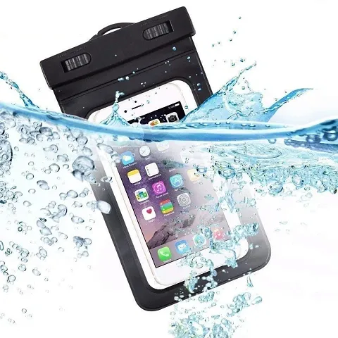 KLIP 2 DEAL Rain  Dust Protection Waterproof Touch Sensitive Mobile Pouch Cover for Any Android and iPhone Universal Size 6 X 4 Inch Multi-Coloured