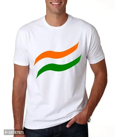 KLIP 2 DEAL Round Neck Half Sleeve Independence Day/Republic Day/Gandhi Jayanti Customized Printed Tshirt - White (S) | India - Style 2 | Regular Fit Casual T-Shirt Suitable for Men  Women