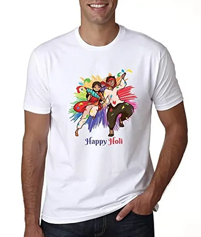 KLIP 2 Deal Happy Holi Customized T-Shirts, for Men Women