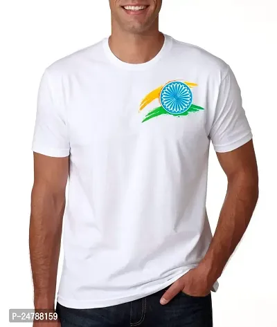 KLIP 2 Deal Round Neck Half Sleeve Independence Day/Republic Day/Gandhi Jayanti Customized Printed Tshirt - White (L) | India - Style 1 | Regular Fit Casual T-Shirt Suitable for Men  Women-thumb0