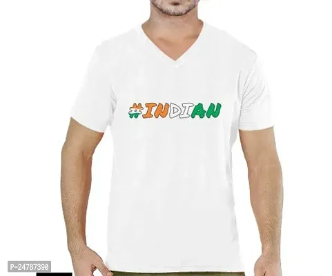 klip2deal KLIP 2 Deal Unisex Polyester Round Neck Half Sleeves Patriotic Indian Digital Printed Casual T-Shirt for Independence Day  Republic Day (XX-Large) White-thumb3